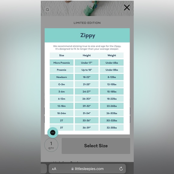 Little Sleepies Zippy 6-12 Month - Picture 6 of 6